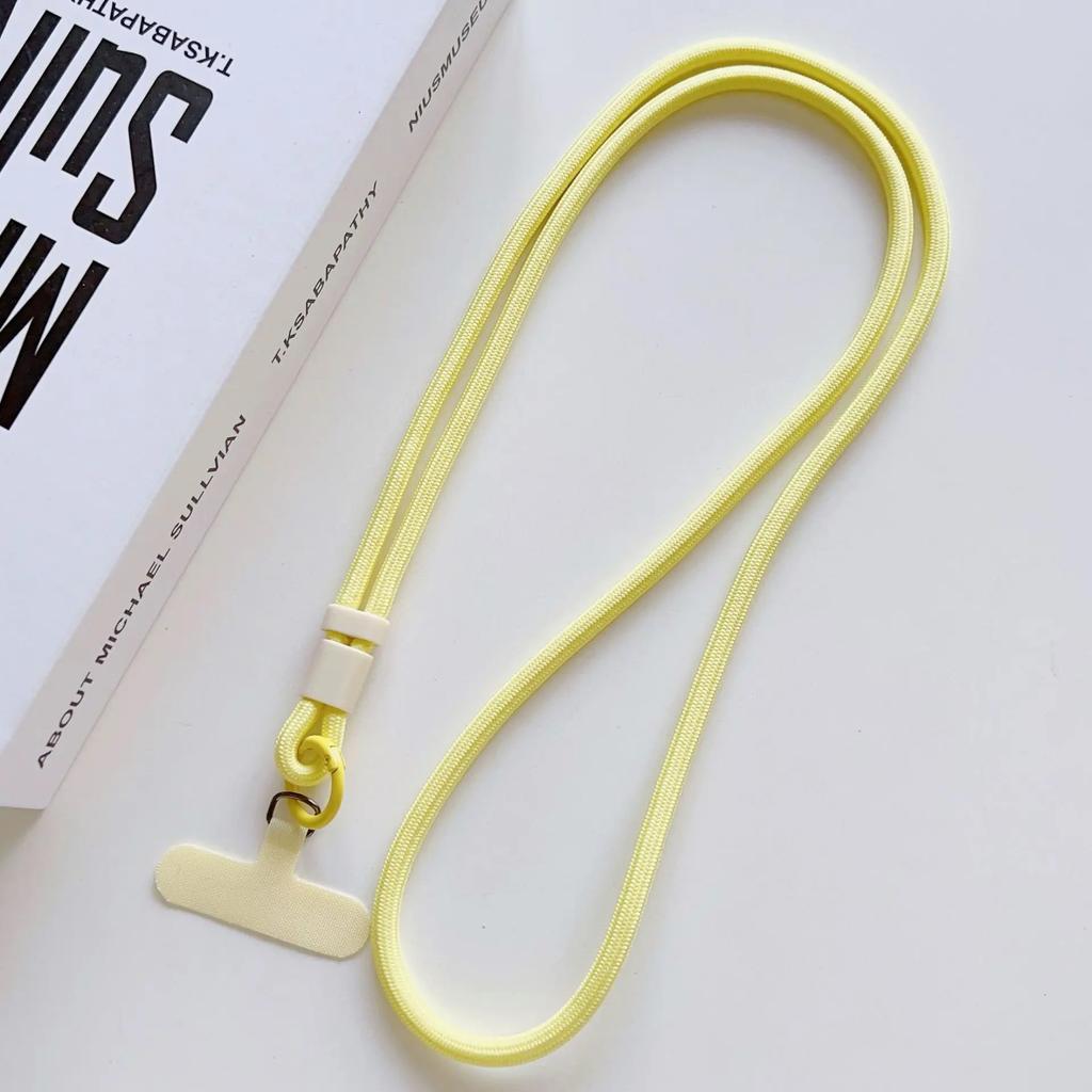 Personalize Trend Solid Color Mobile Phone Lanyard Diagonal Span Crossbody Long Rope Shoulder Strap Rope Necklace