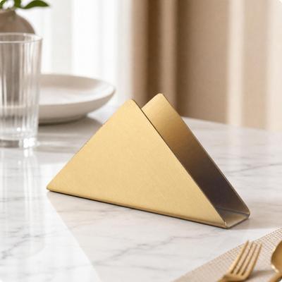 Brushed Napkin Holder with Stable Base Freestanding Stainless Steel Rustproof for