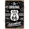 Route 66 Metal Sign House Plaque Metal Poster Tin Sign Plate Wall Posters Vintage Retro Aesthetic Room Decor Wall Art Decoration