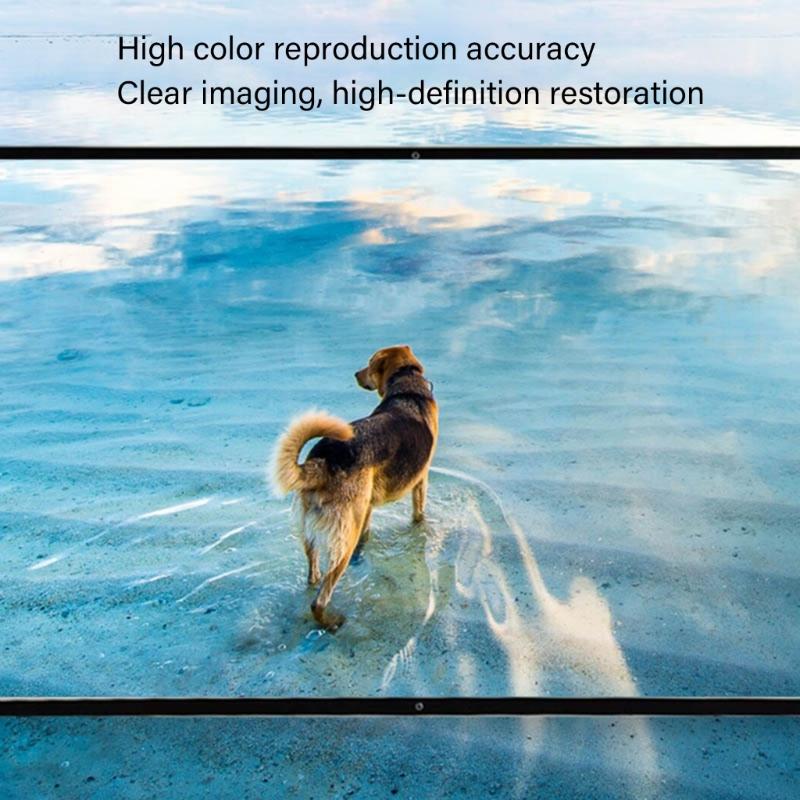 Professional Projector Screen Foldable Design 30°Viewing Angle Improved Brightness For Home Theater Optical Coated