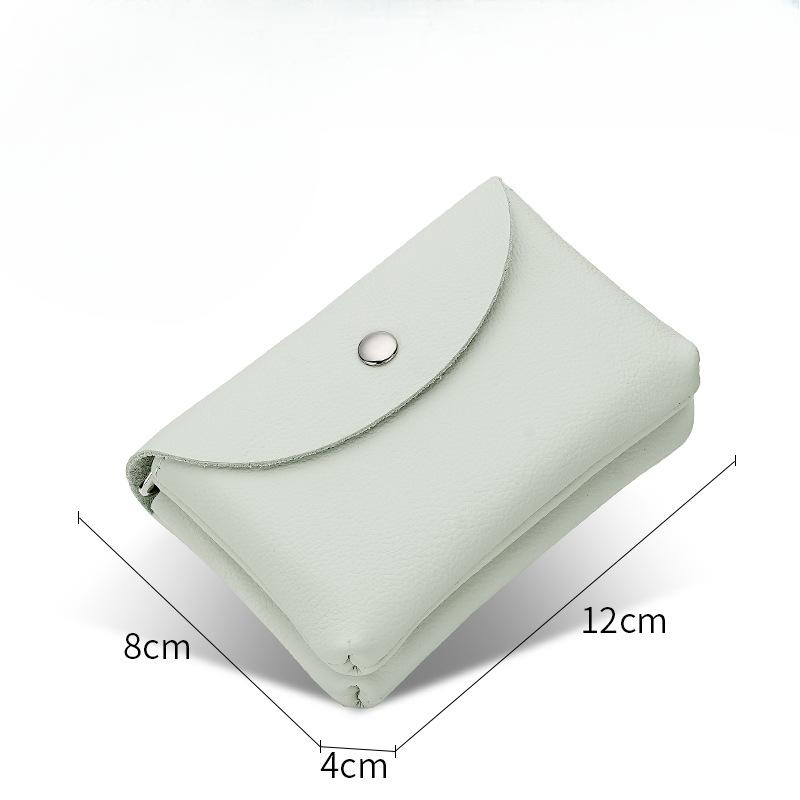 Fashion Women's Double Purse Leather Short Purse Small Coin Purse Key Storage Bag