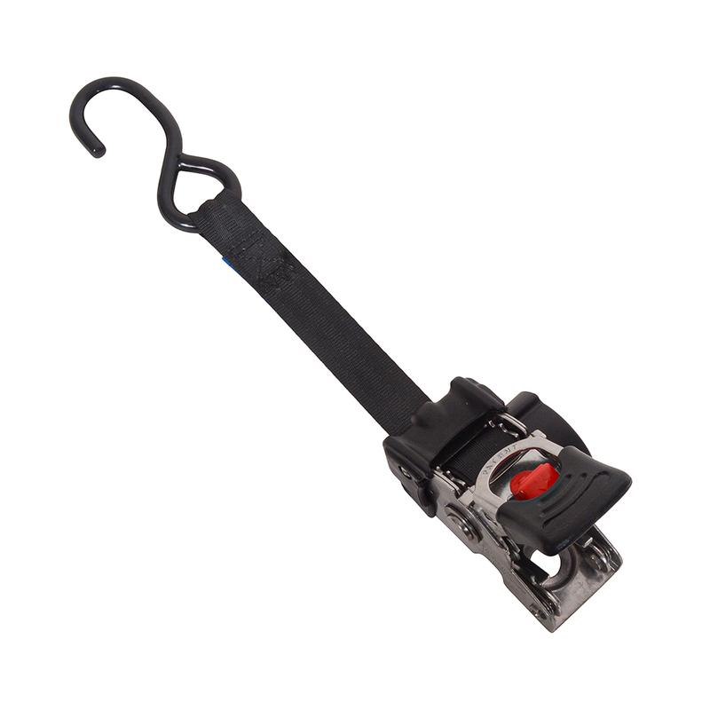 MOTO4U Bolt on Retractable Ratchet Straps Coated S Hook Stainless Steel Auto Retract Ratchet Straps Self Ratcheting Strap 1PC