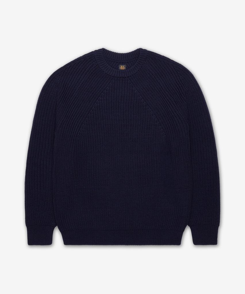 Batoneo Signature Crewneck Knit - Navy / Bn-25Aw-10Navy