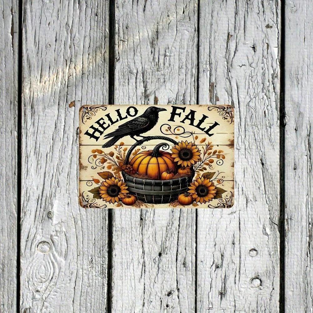Farmhouse Rustic Apple Basket Wall Decor Table Centerpiece Kitchen Cafe Halloween Fall Autumn Decor