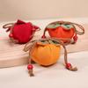 Persimmon Ruyi Scented Sachet: Mosquito Repellent Mugwort Coin Purse & Portable Car Ornament.