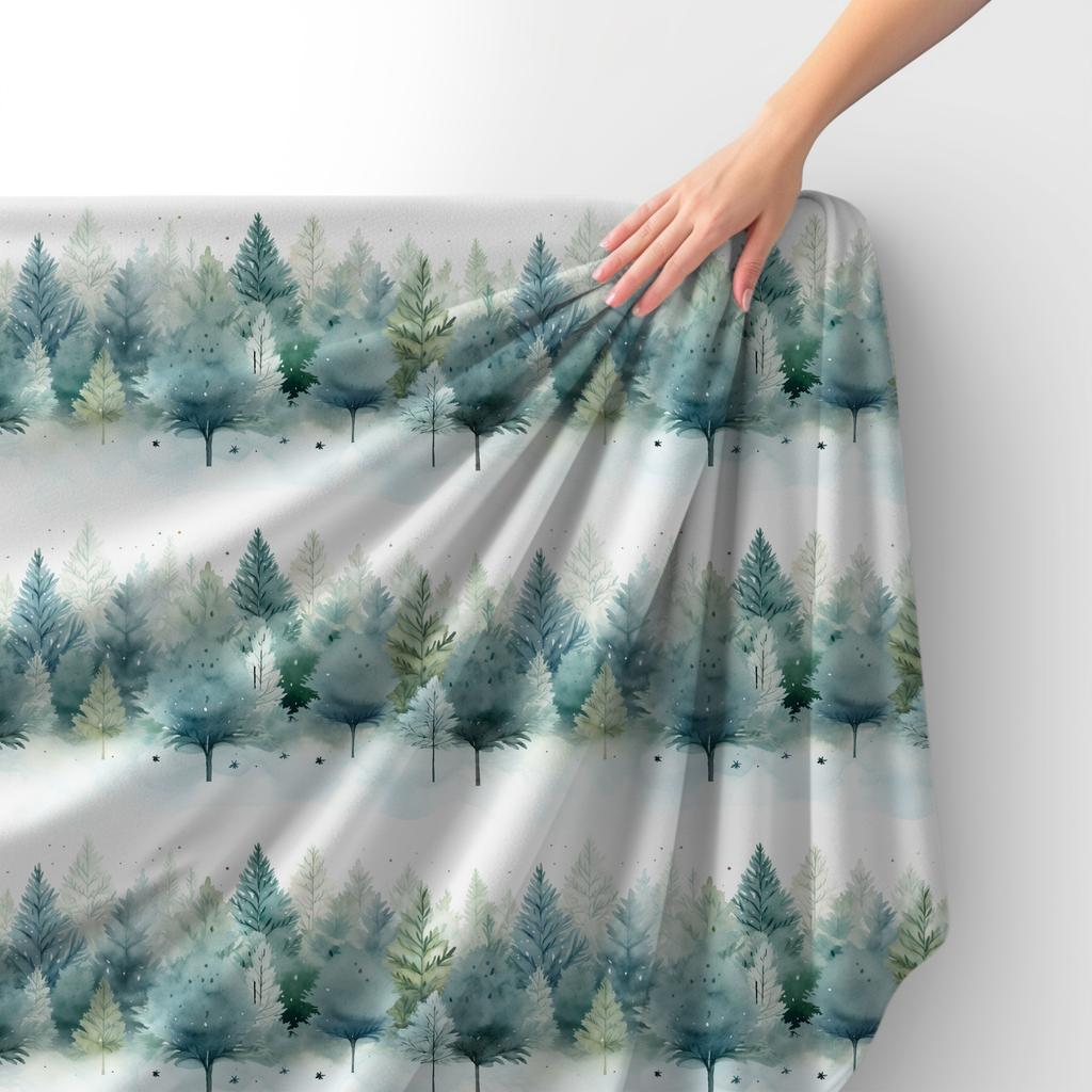 Royal Samt Stoff Polyester Zum Nähen - Motiv Landschaft - Rdx2646