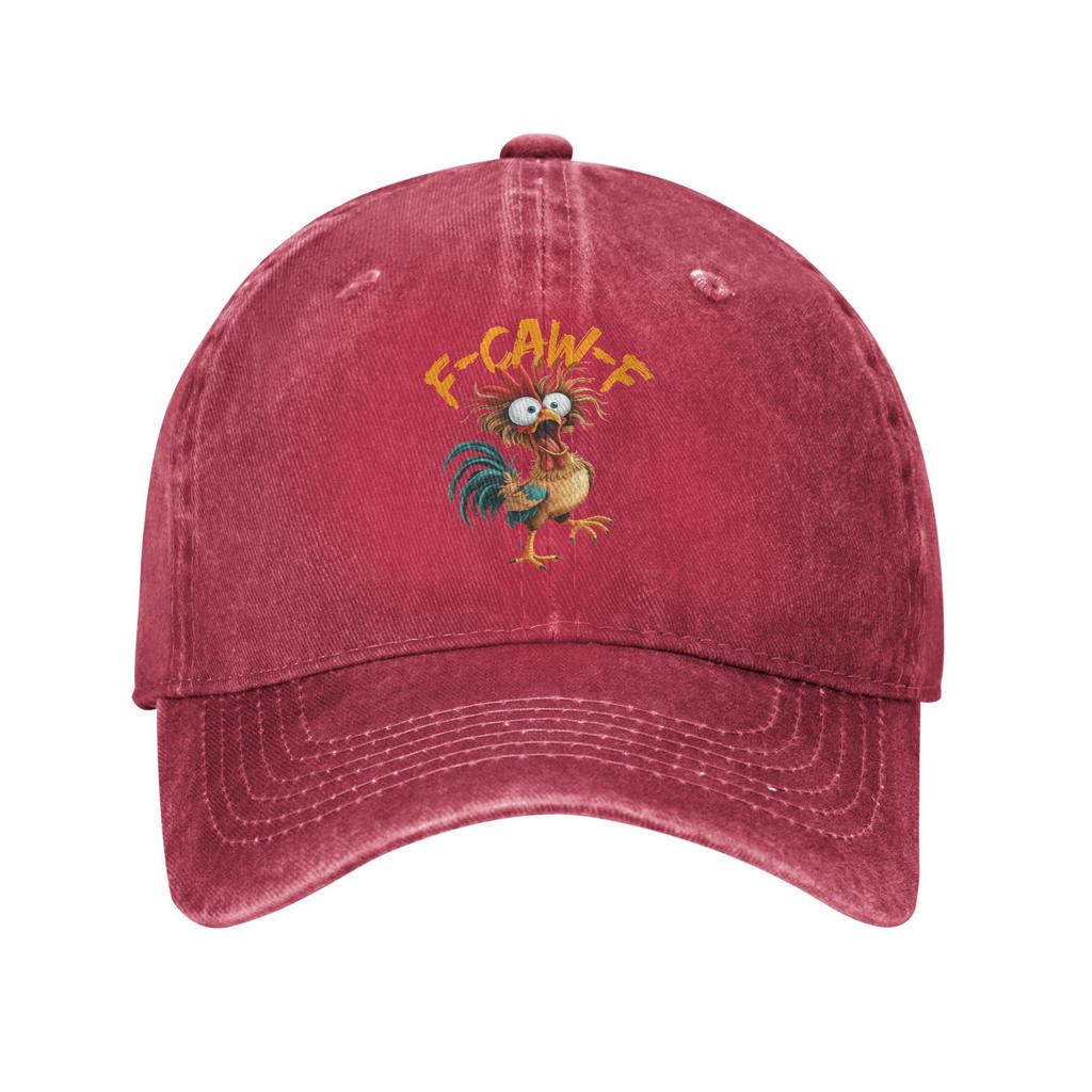 F Caw F Chicken Humour F Caw F Quote Rooster Meme Casual Baseball Cap Unisex Hats Women Visor Protection Snapback Cotton Gorras