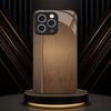 Cool Brown Metallic Perforated phone case Glass fashion phone cases fundas Phone Case for iPhone 17 16 15 14 13 12pm Pro Plus