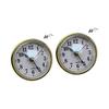  65mm Round Clock Insert with White Face and Golden or Silver Tone Trim for DIY Crafts and Repairs