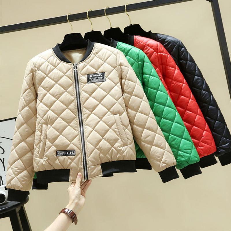 Soft and Lightweight Padded Jacket Women's Short Baseball Uniform Padded Jacket Female Student Winter Jacket Small Padded Jacket