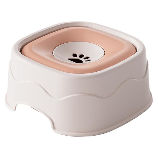 Cat Water Bowl Pet with Floating Disk, No Spill Dispenser Food Grade Plastic for Dogs Cats, Splash Proof Slow Drink Feeder Detachable Container