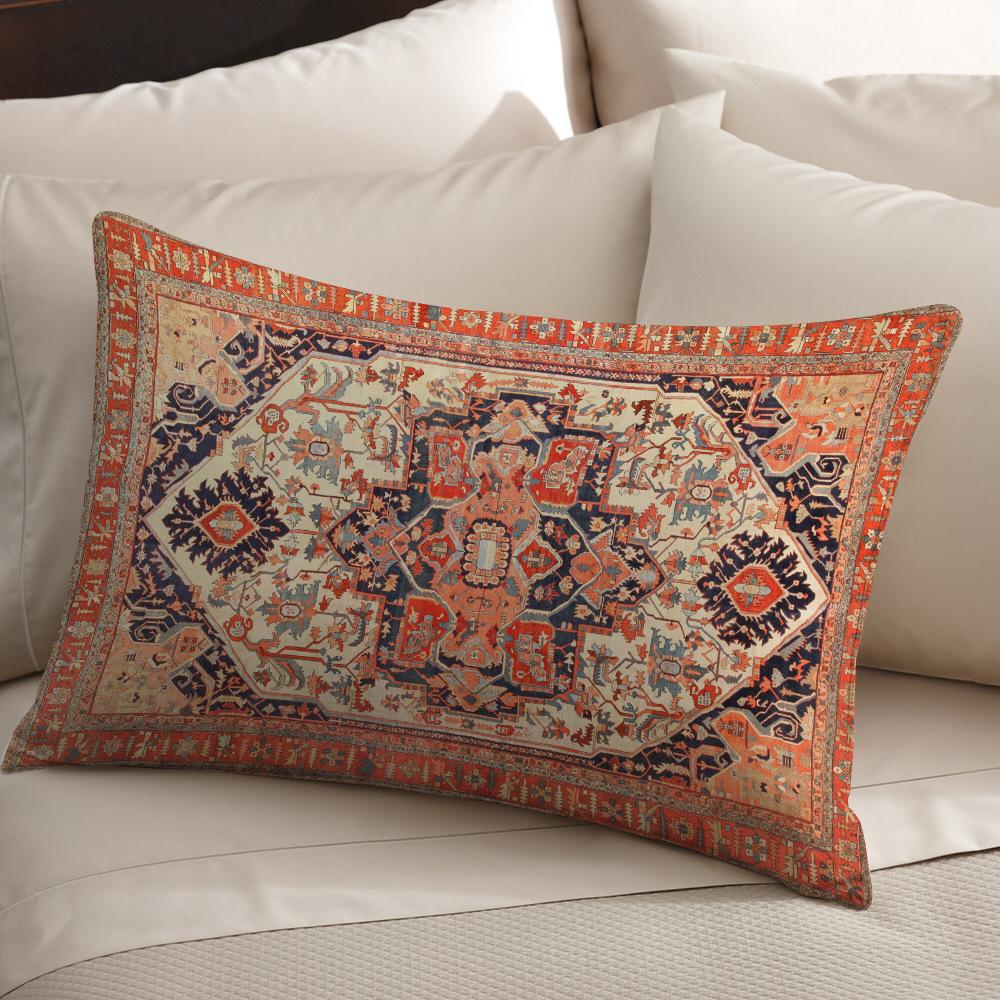VIKAMA Retro Persian Ethnic Style Pillowcase, Rectangular Bedroom Headrest Pillowcase For The Sofa In The Homestay Hotel