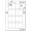 KOKUYO Tack Index Scale Protection Film Strong Adhesive Postcard Size 8 Sides 8 Sheets KPC-GF6045