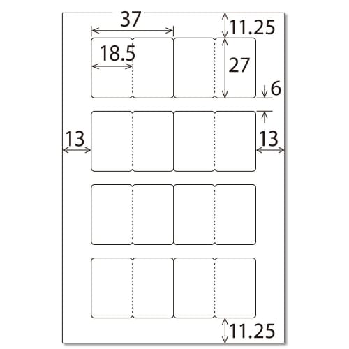 KOKUYO Tack Index Scale Protection Film Strong Adhesive Postcard Size 8 Sides 8 Sheets KPC-GF6045