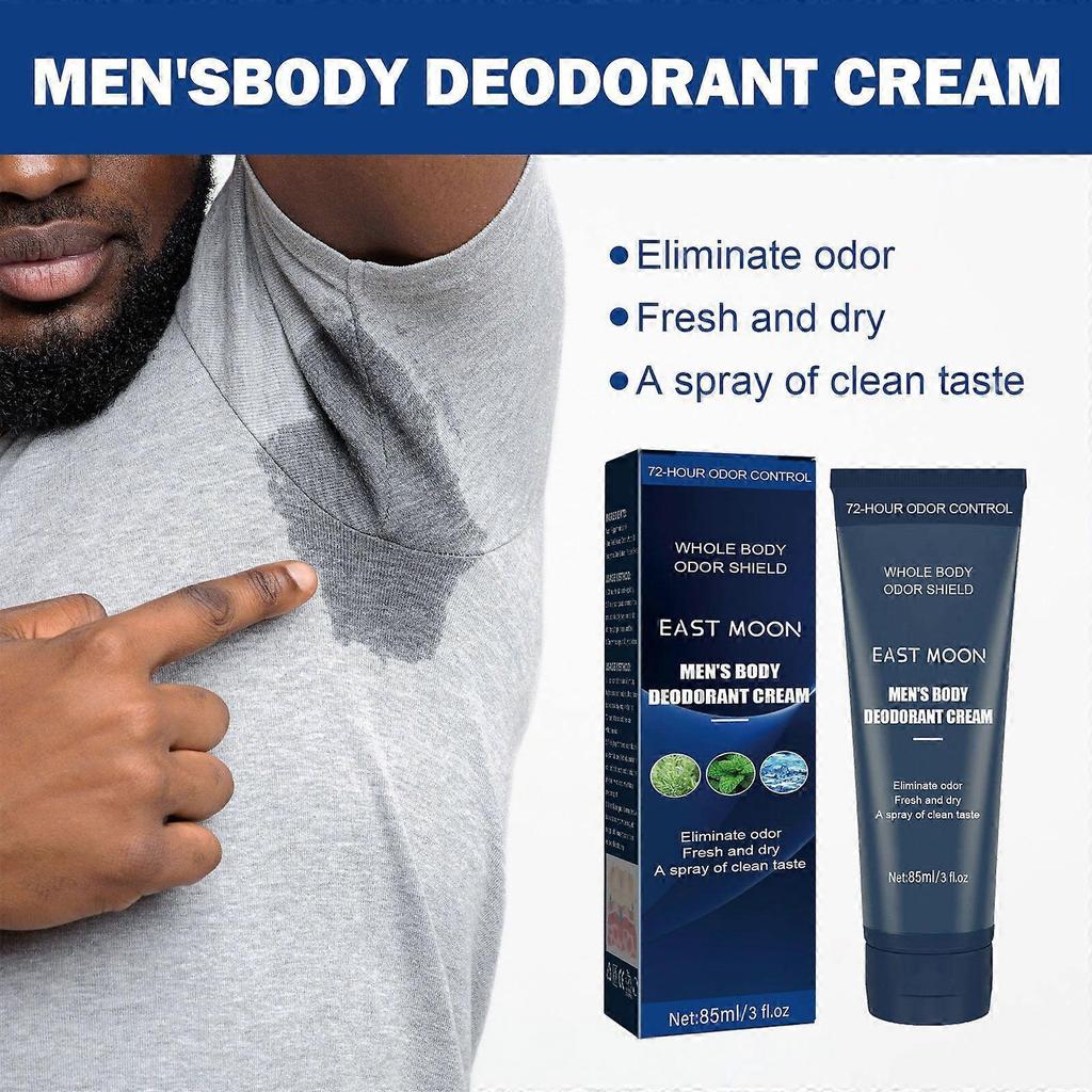 Limited time!!East Moon Men's All-Body Deodorant Cream - Gently Removes Body Odor, Men's Body Care Deodorant Cream