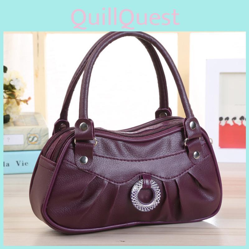 Elegant Pure Color Handbag For Women With Soft Pu Leather And Classic Design