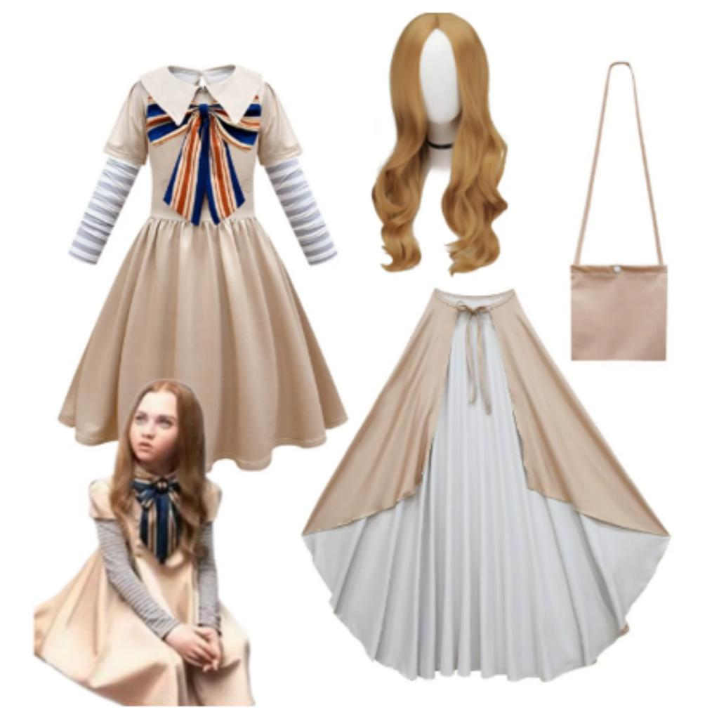 MEGAN Cosplay-Kleid für Kinder, Mädchen und Frauen, KI-Puppen-Roboter, Megan-Kleider-Uniform, MEGAN Cosplay-Kostüm für Mädchen und Erwachsene, Halloween-Kostüm