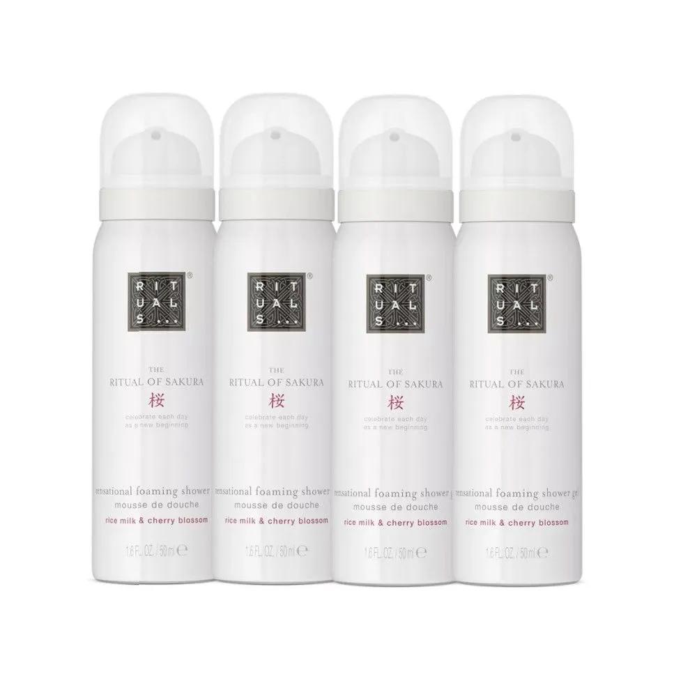RITUALS Нидерланды Молоко риса Цветок вишни Вспенивающийся гель для душа Дорожный размер 50 мл x 4 бутылки