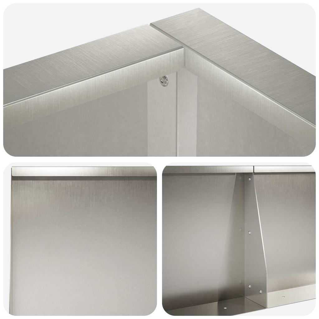 Retaining Wall 6 pcs 200 x 100 x 30 cm Stainless Steel Silver