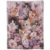 Cute Cat Flannel Digital Print Blanket Sofa Blanket Office Nap Blanket