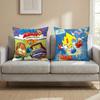 S-Superzings Cartoon Cushion Cover Multi-Scene Pillow Cover for Home & Car - Reversible, Soft & Durable for Daily Use