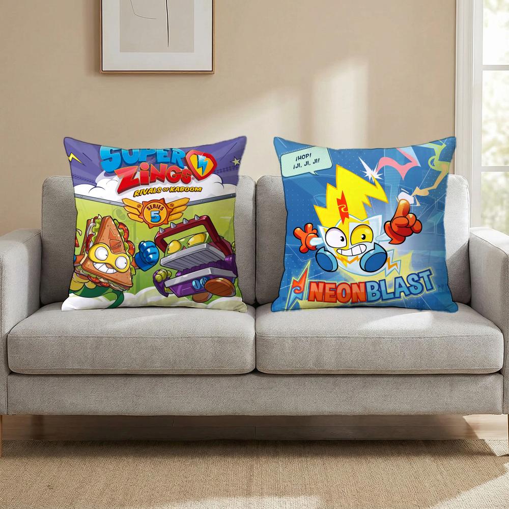 S-Superzings Cartoon Cushion Cover Multi-Scene Pillow Cover for Home & Car - Reversible, Soft & Durable for Daily Use