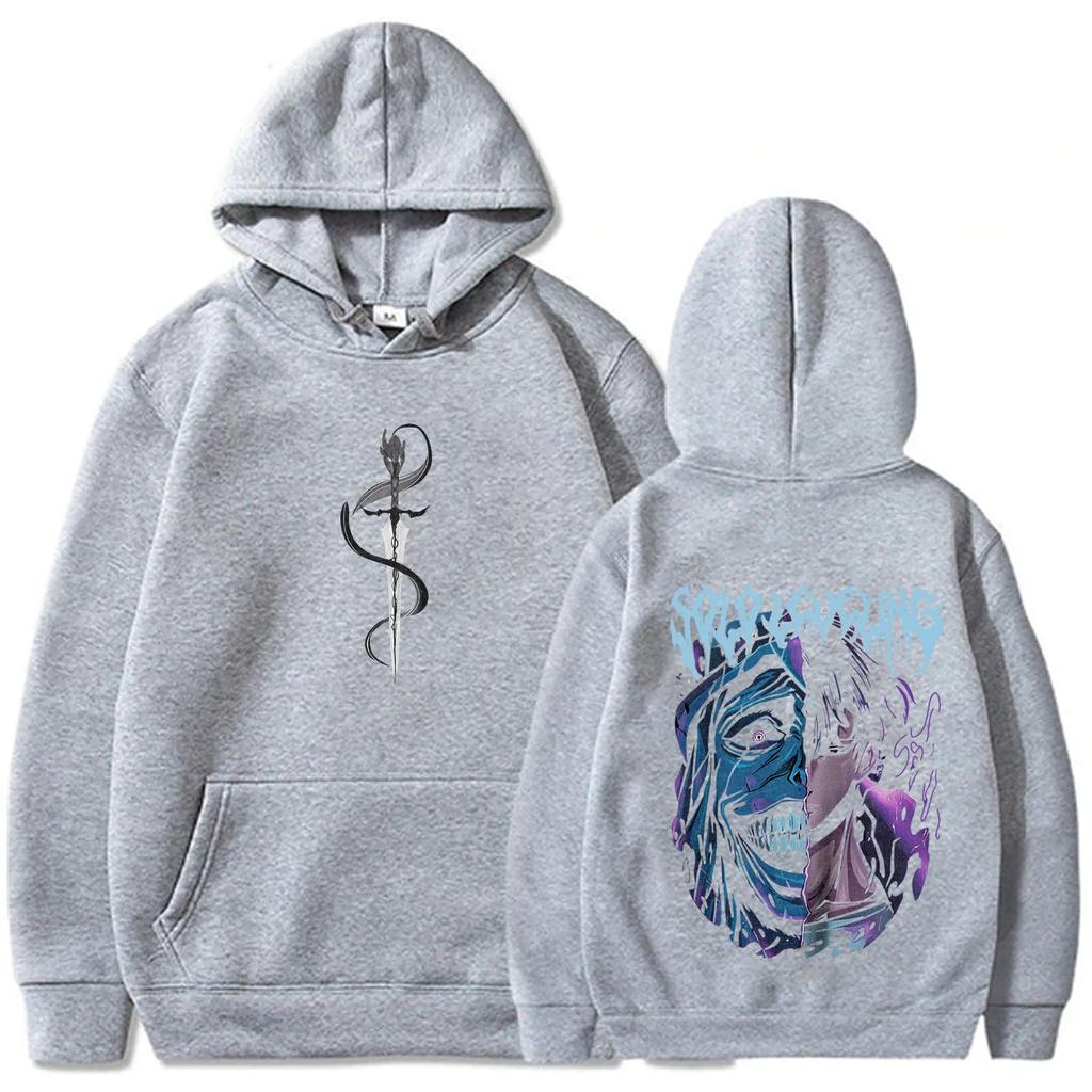 Solo Leveling Statue of God Hoodie Sung Jinwoo Hoodie Anime Grafik T-Shirts Anime Sweatshirts Damen Herren Geschenk Streetwear