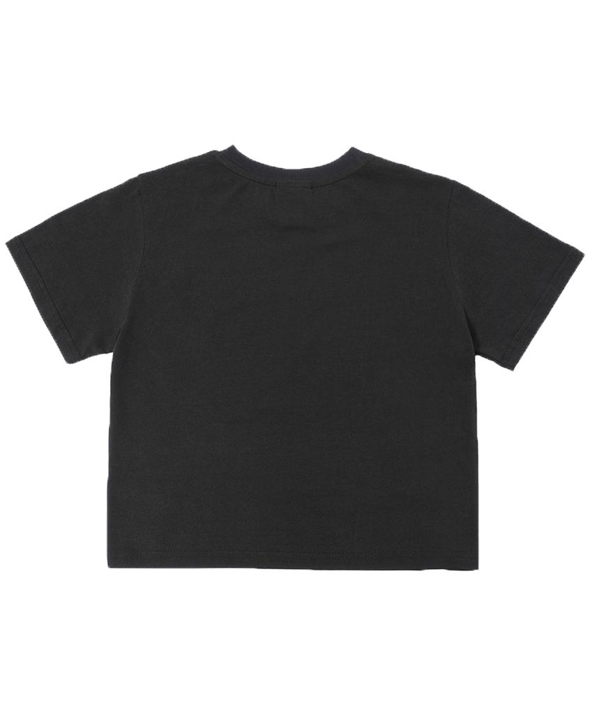 MATCHGLOBE Lucky Flower Crop Top (Black)
