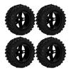 4Pcs RC Wheels And Tires Set 82mm Front and Rear with Interlaced Pattern for WLToys 144001 1 14 RC Off Road Car