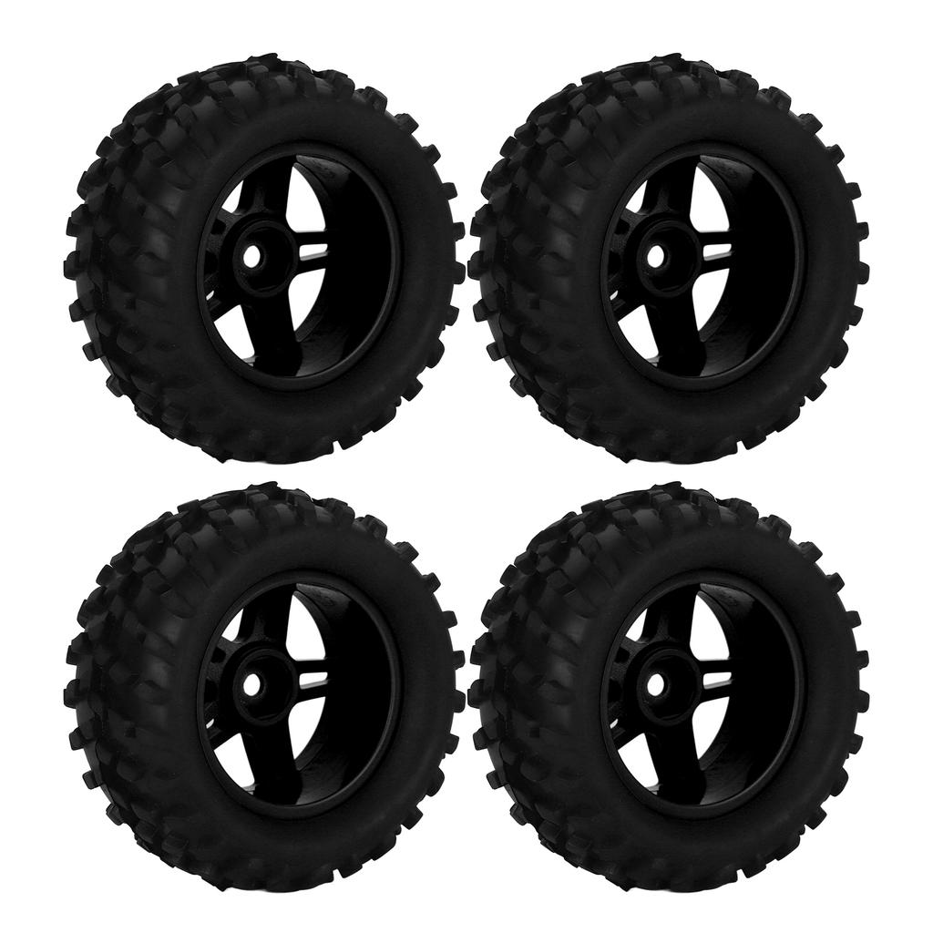 4Pcs RC Wheels And Tires Set 82mm Front and Rear with Interlaced Pattern for WLToys 144001 1 14 RC Off Road Car