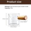 75ml Heat‑Resistant Glass Measuring Jug Double Spout Espresso Milk Pitcher with Handle Graduated Coffee Measure Cup