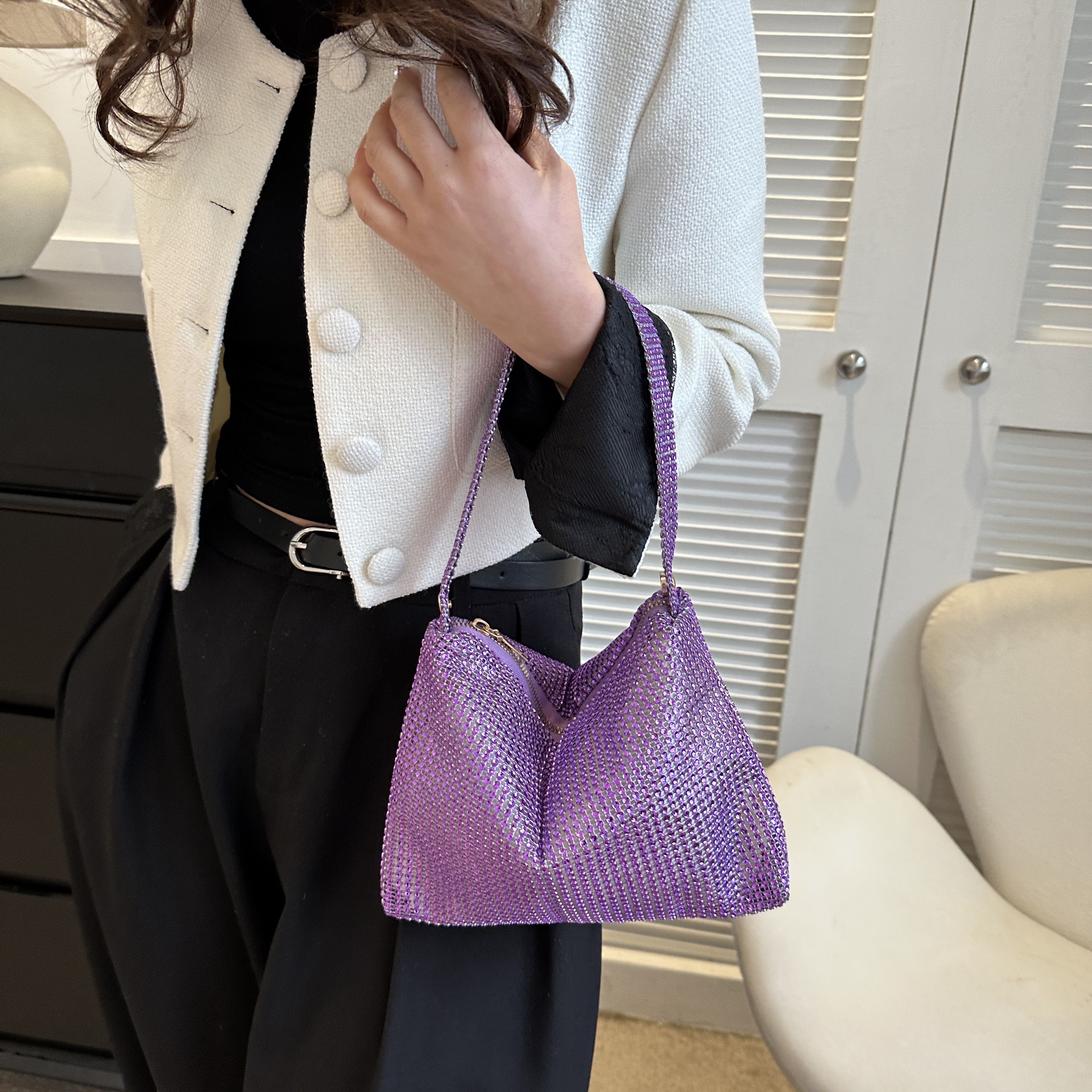 

Сверкающая сумка ручной работы, инкрустированная бриллиантами, пайетки, полные бриллиантов, сумка для пельменей, искусственные стразы, модная женская сумка высокого класса