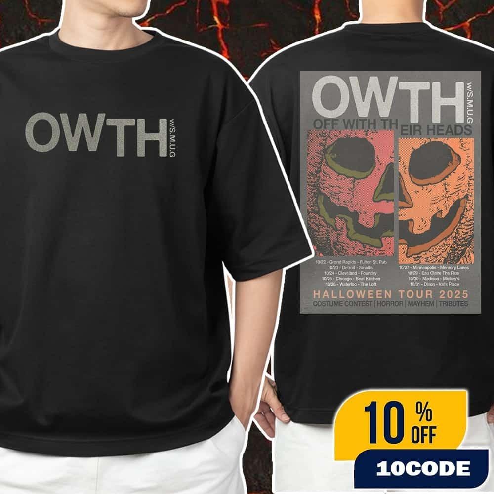 Off With Their Heads OWTH Halloween Tour 2026 Tour Dates Skull Tshirt XXXL