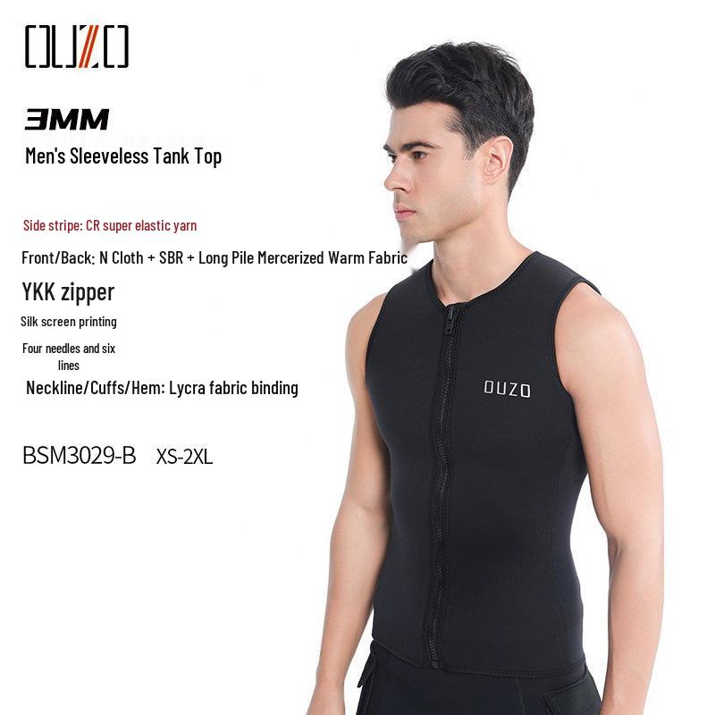 

Утепленный флисом эластичный жилет и шорты для дайвинга OUZO толщиной 3 мм для мужчин и женщин. Small