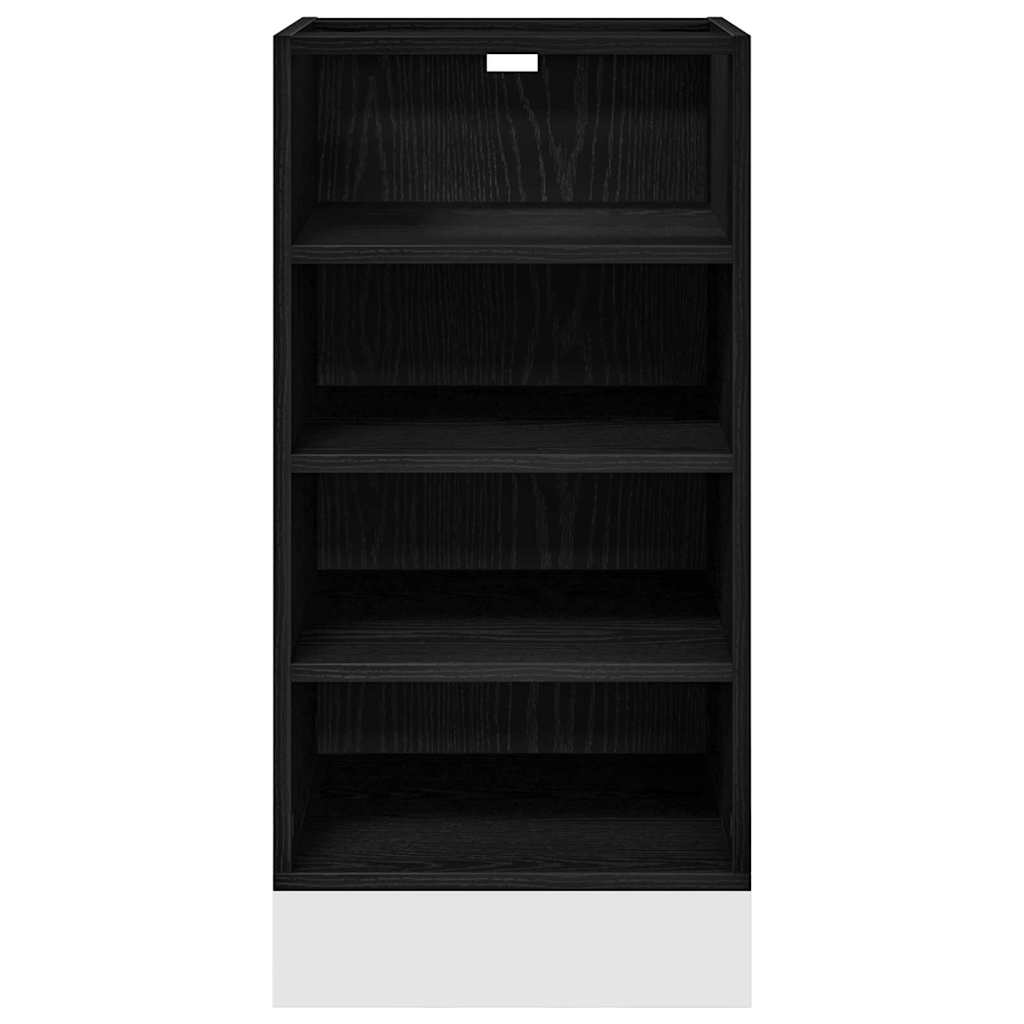Kitchen Base Cabinet Black Oak Look 40 x 44.5 x 81.5 cm