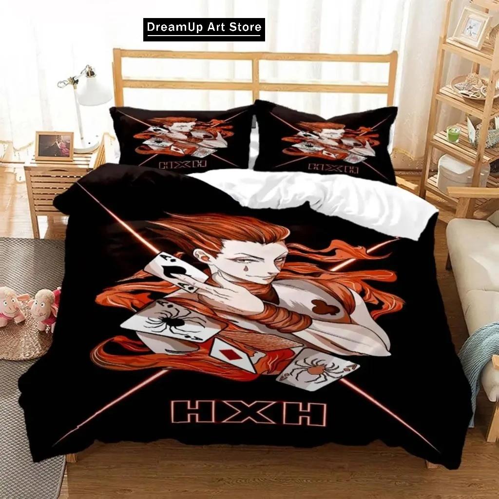 3D Print Fashion Anime HUNTER HUNTER Bedding Set Boys Girls Twin Queen Full Size Duvet Cover Pillowcase Bed Adult Bedroom