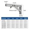 2/1Pcs Multiple Sizes Triangle Folding Angle Bracket Heavy Support Adjustable Wall Shelves Mounted Table Shelves Home Hardware