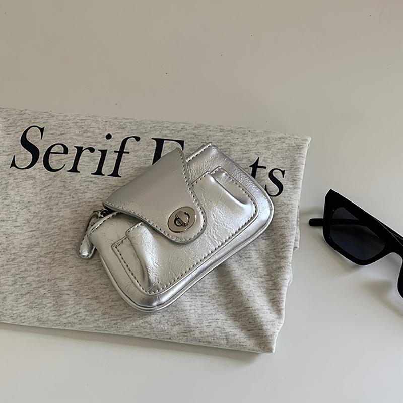 

Elegant Mini Crossbody Bags - Lightweight, Removable Strap, Zip Closure, Polyester Lining, Durable Zippers, Available in Silver & Black