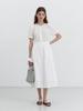 Deonseuteu Maxi Shirring Dress_Uddr5B228_Ivory