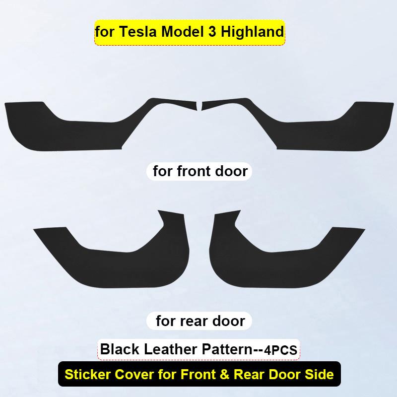 

Для Tesla Model 3 Y Наклейка на боковую дверь, защитная накладка на переднее сиденье, боковая защитная накладка на сиденье, Highland New Model3 2024, аксессуары для декора