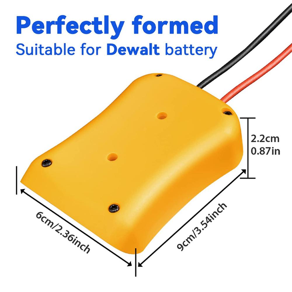 DIY Battery Converter For 18V/20V Max Battery Dock Power Connector 12AWG