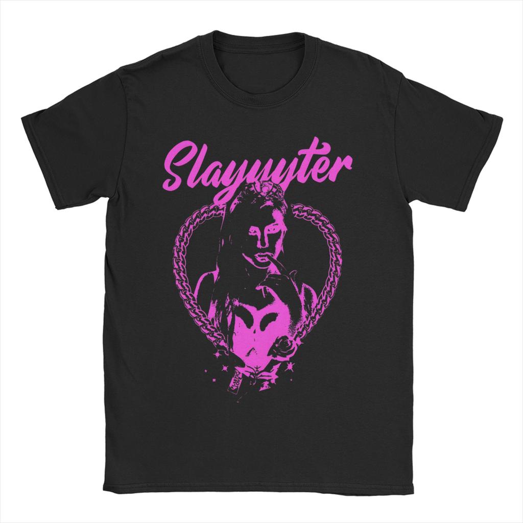 Cute Slayyyter Singer T Shirts Unisex WoUnisex 100 Cotton Vintage TShirts Crew Neck Tees Short Sleeve Clothes Summer