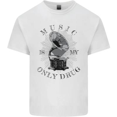 Music Is My Only Drug Funny DJ Vinyl Decks Kids T-Shirt Childrens
