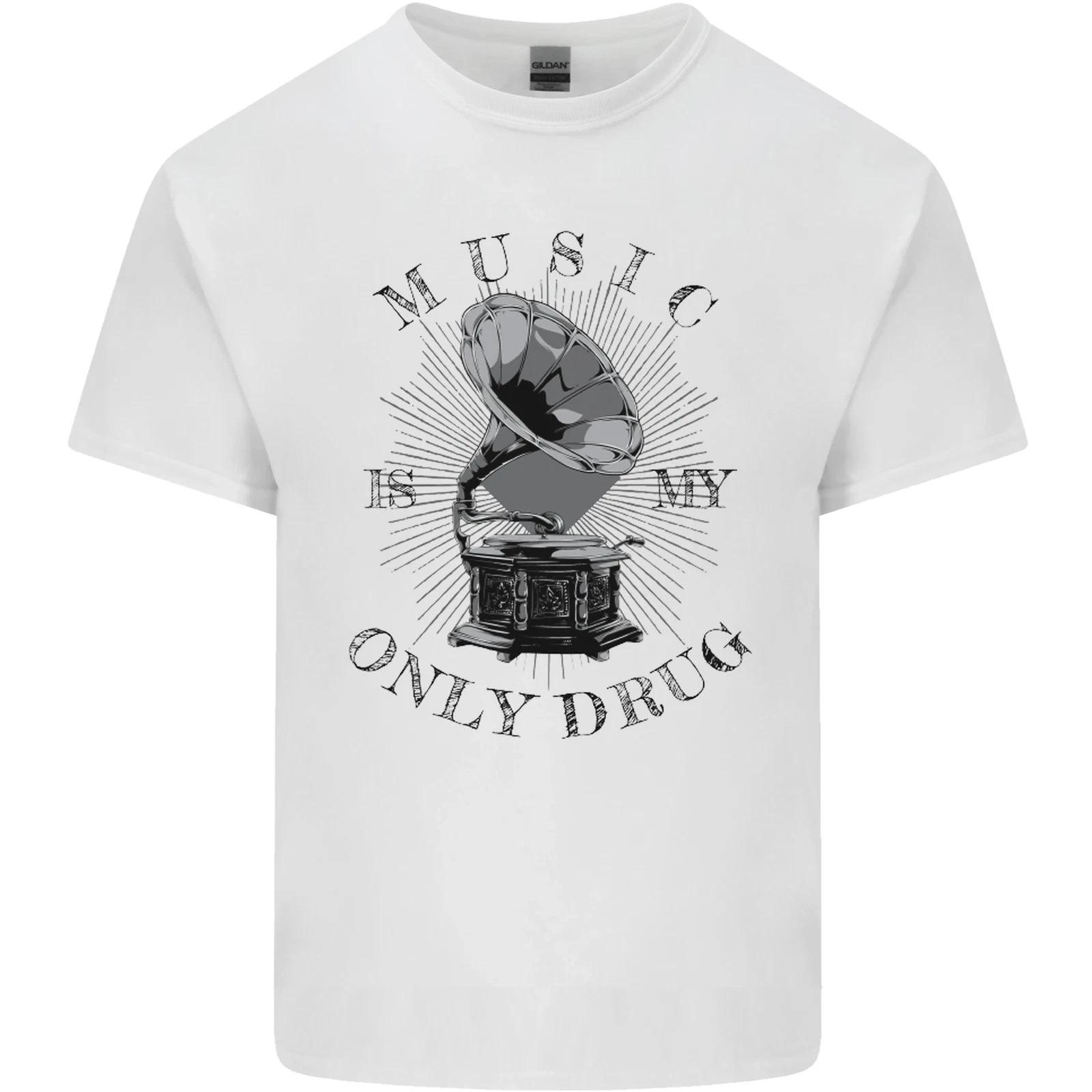 Music Is My Only Drug Funny DJ Vinyl Decks Kids T-Shirt Childrens XL