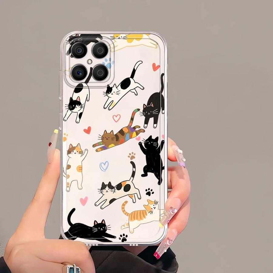 Cartoon Dog Cat Soft Phone Cover Case for Honor X8a 90 Lite X8b X7b X9b X8 X9a