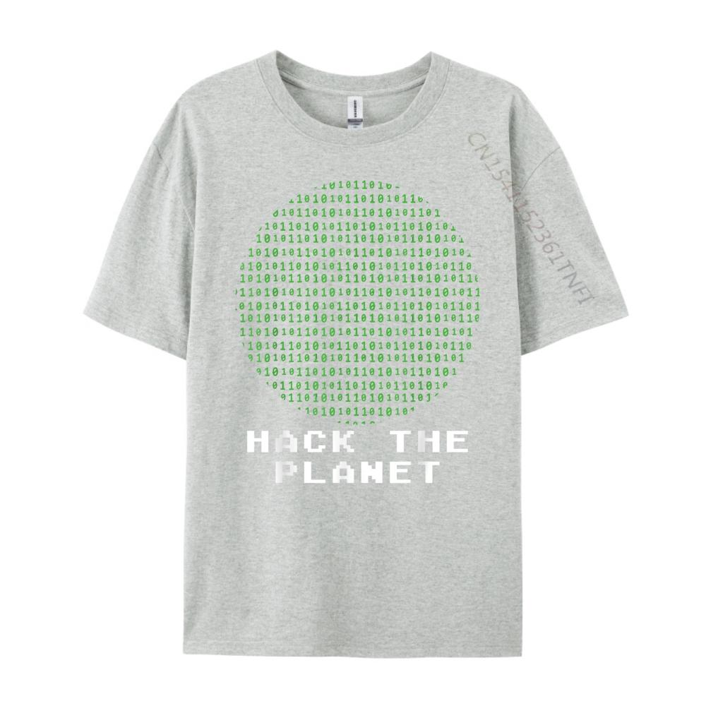 Hack The Planet Binary Code Computer Hacking Coding Hacker Graphic Shirts Men Youth Clothes Gothic Style