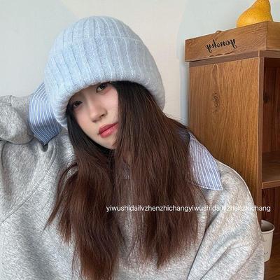 Korean Style Versatile Knit Hat for Couples - Trendy, Warm Wool Head Wrap for Women (Autumn/Winter)