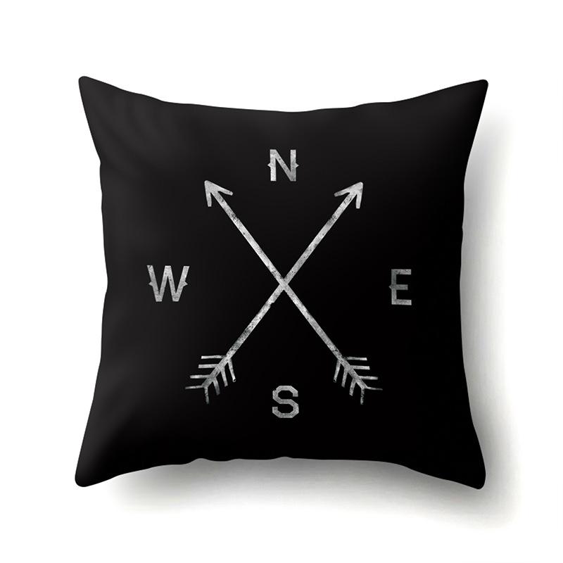 Polyester Pillow Case Geometric Home Printed Pillow Waist Cushion Cover Car Cushion Head Cushion Cover