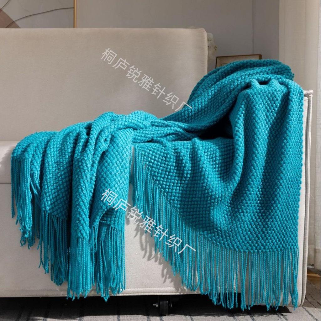 Simple Style Decorative Wool Blanket for Home or Sofa Use