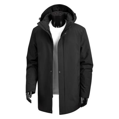 European Size Long Cotton-padded Coat Men's Winter Loose Tooling Hooded Cotton-padded Jacket Thickened Cotton-padded Jacket Men